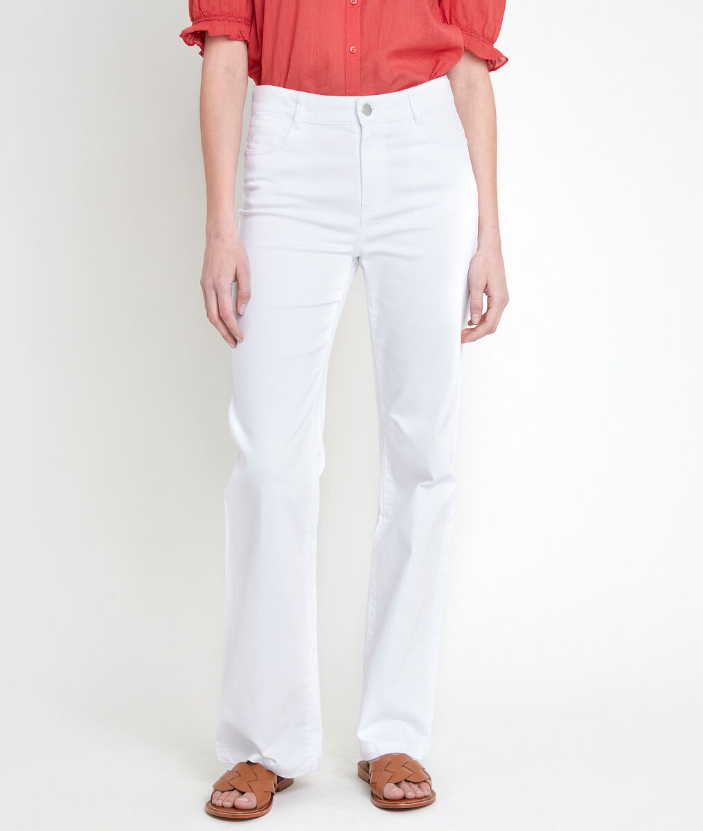 FIDJI white organic cotton wide leg jeans | 1-2-3 FIDJI white organic cotton wide leg jeans PhotoZ | 1-2-3