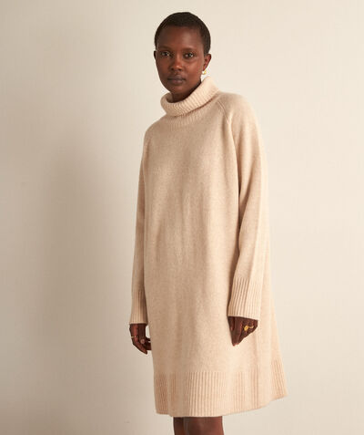 Holly ivory polo-neck responsible wool jumper dress PhotoZ | 1-2-3