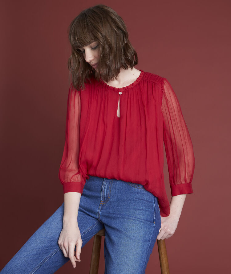 Emma louise silk blouse light fuscia.
