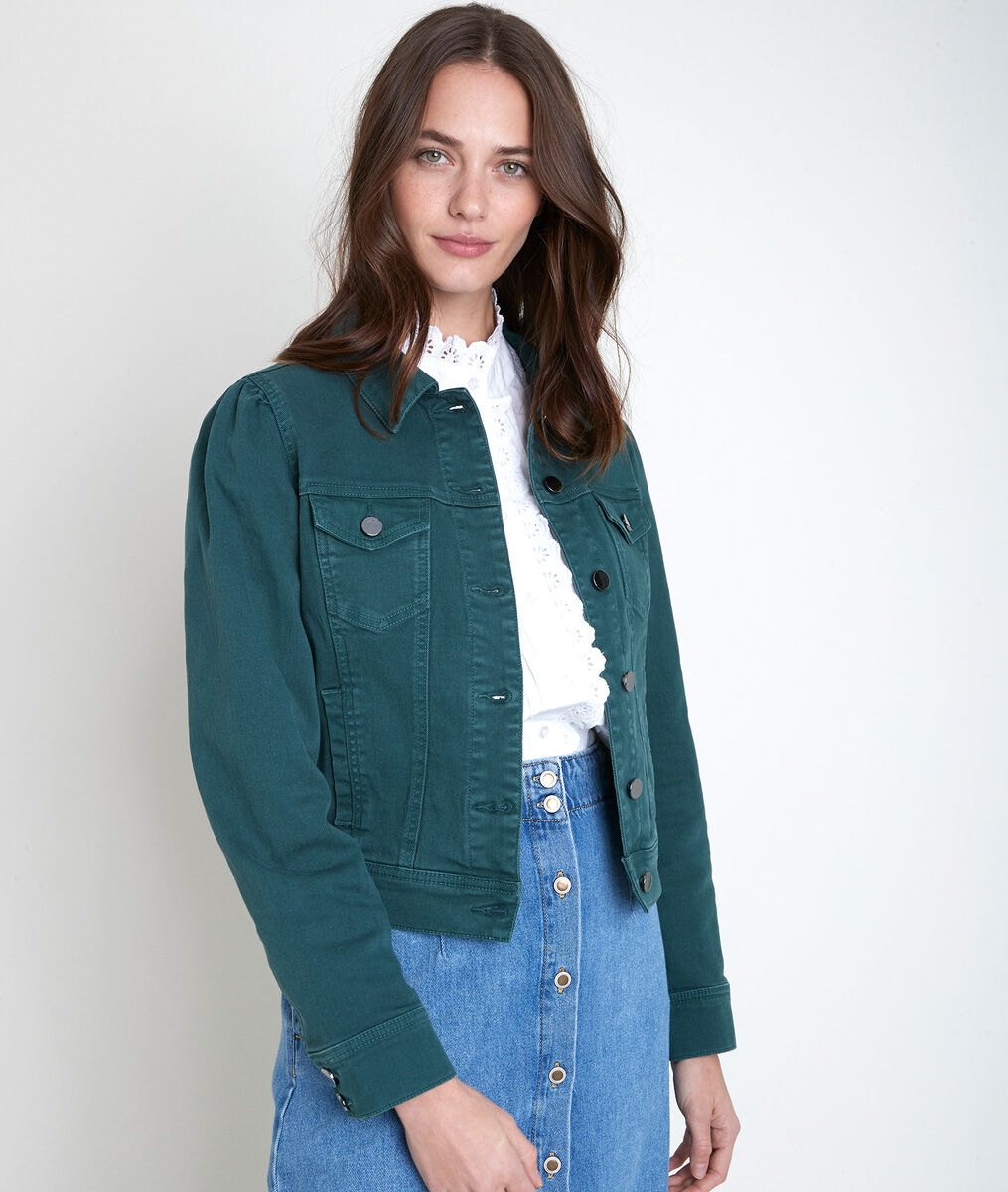 Prisca green cotton jacket | 1-2-3 Prisca green cotton jacket PhotoZ | 1-2-3