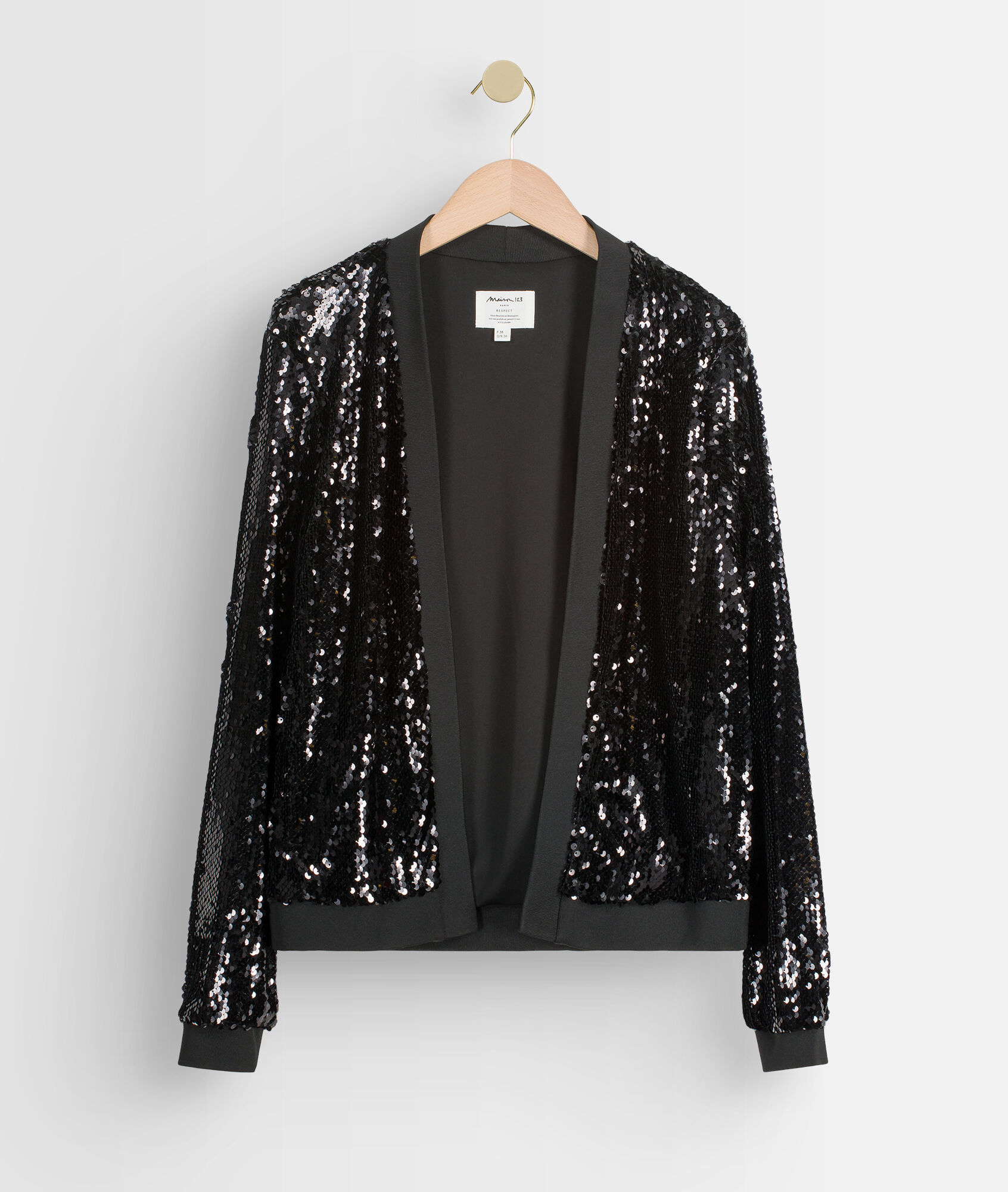 black sequin jacket asda
