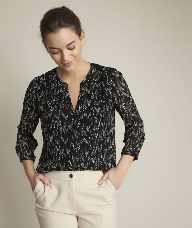 Arletty printed blouse black.