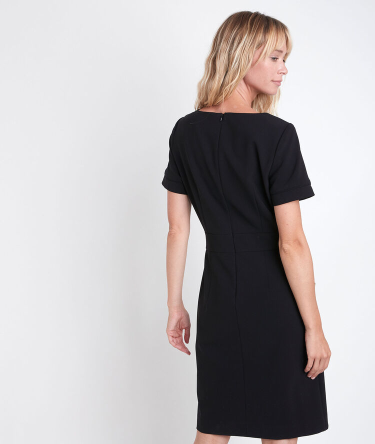 Capucine microfibre dress black.