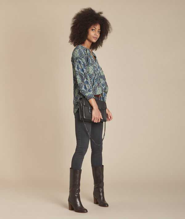 Marlene navy floral print blouse | 1-2-3 Marlene navy floral print blouse PhotoZ | 1-2-3