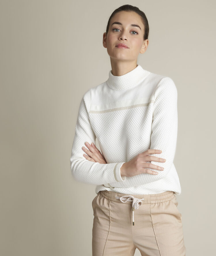 Dolce white ottoman pullover off-white.