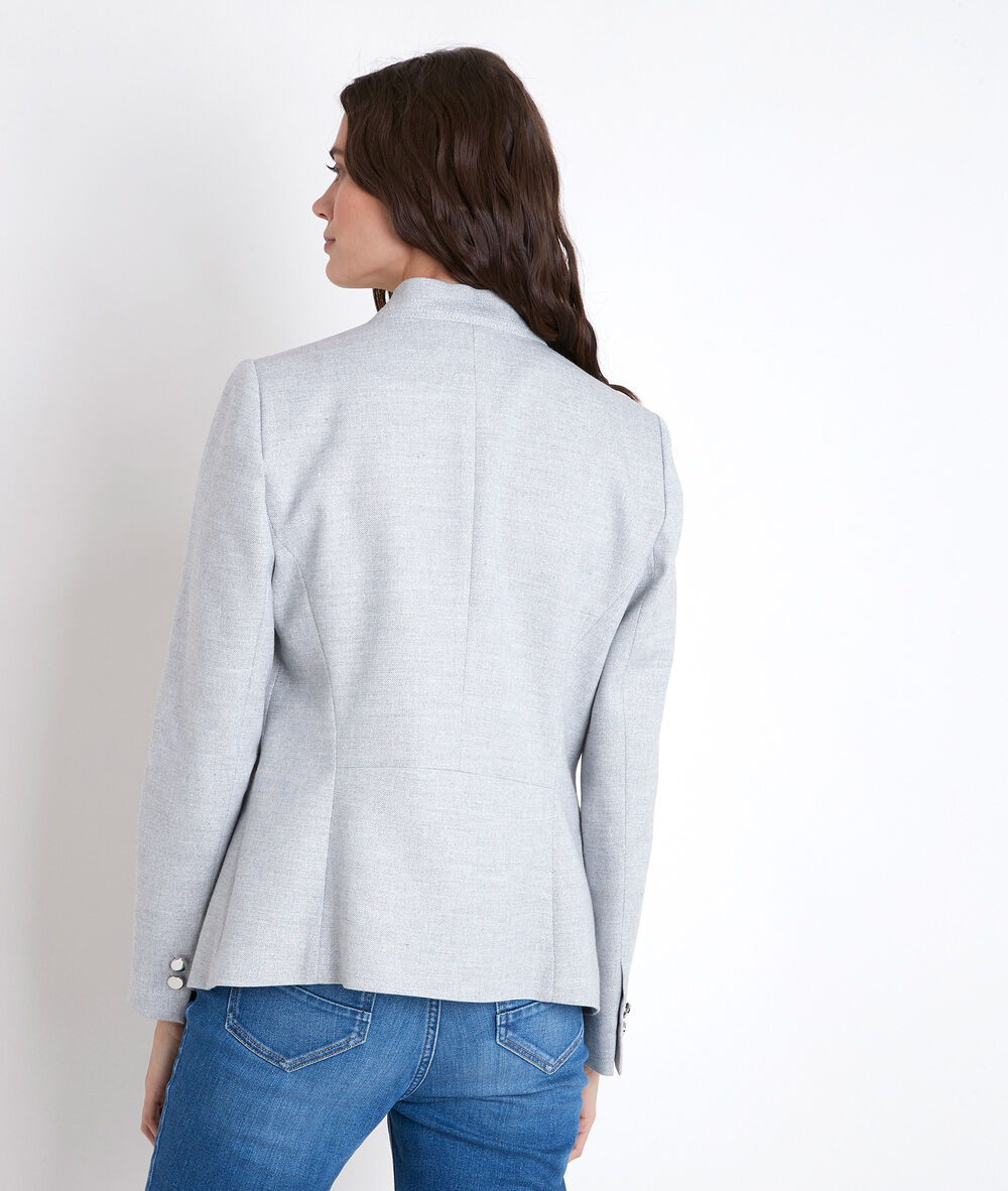 Precious grey lurex jacket gris chine.