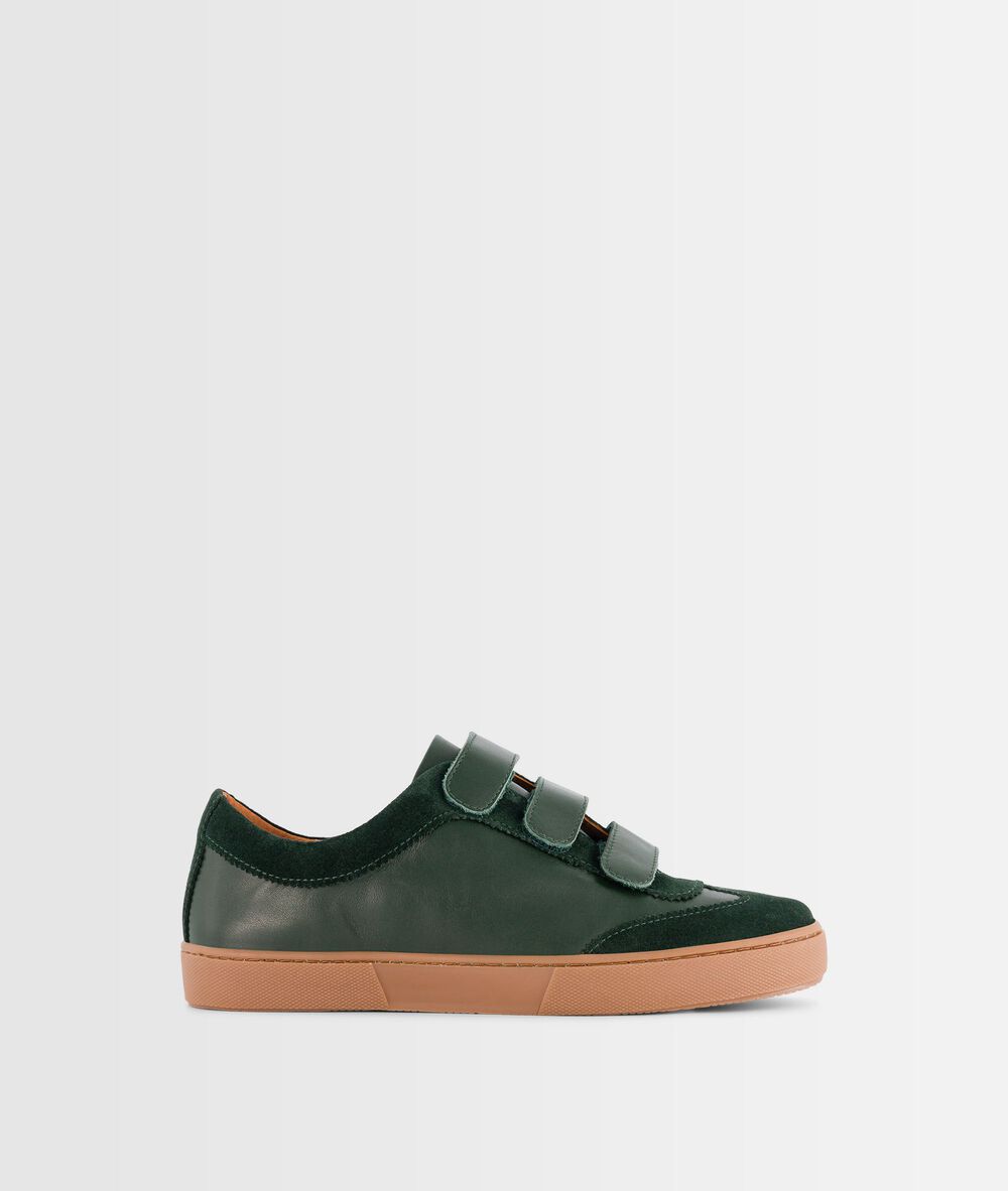 Vic emerald leather trainers emeraude.