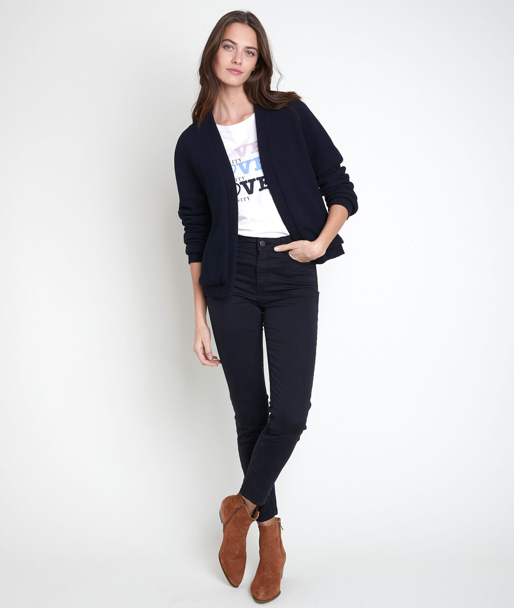 Pia navy seersucker jacket | 1-2-3 Pia navy seersucker jacket PhotoZ | 1-2-3