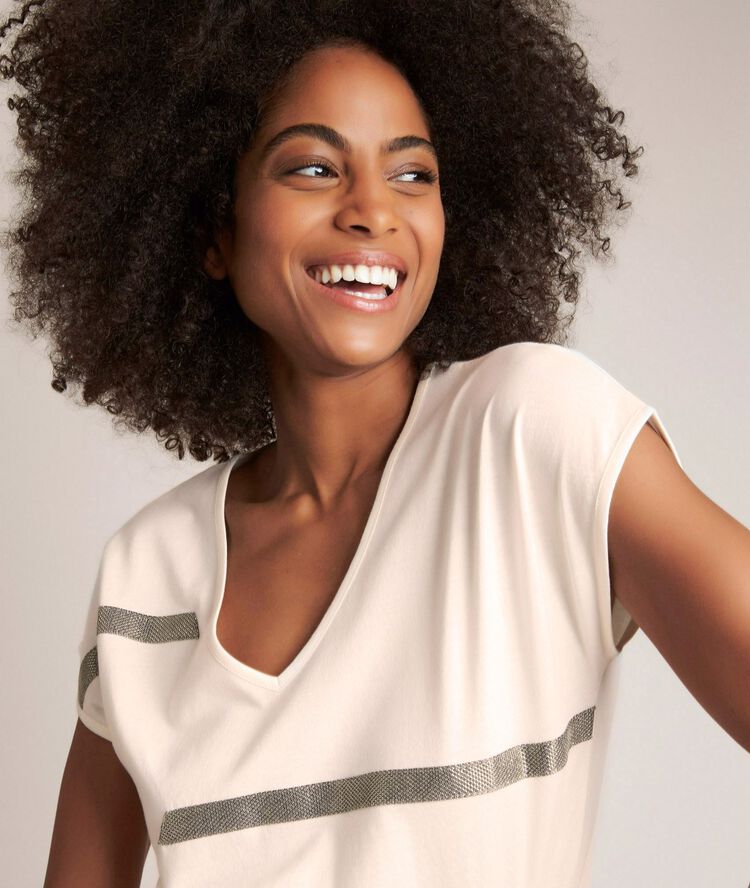 Rimelle printed t-shirt havana brown.