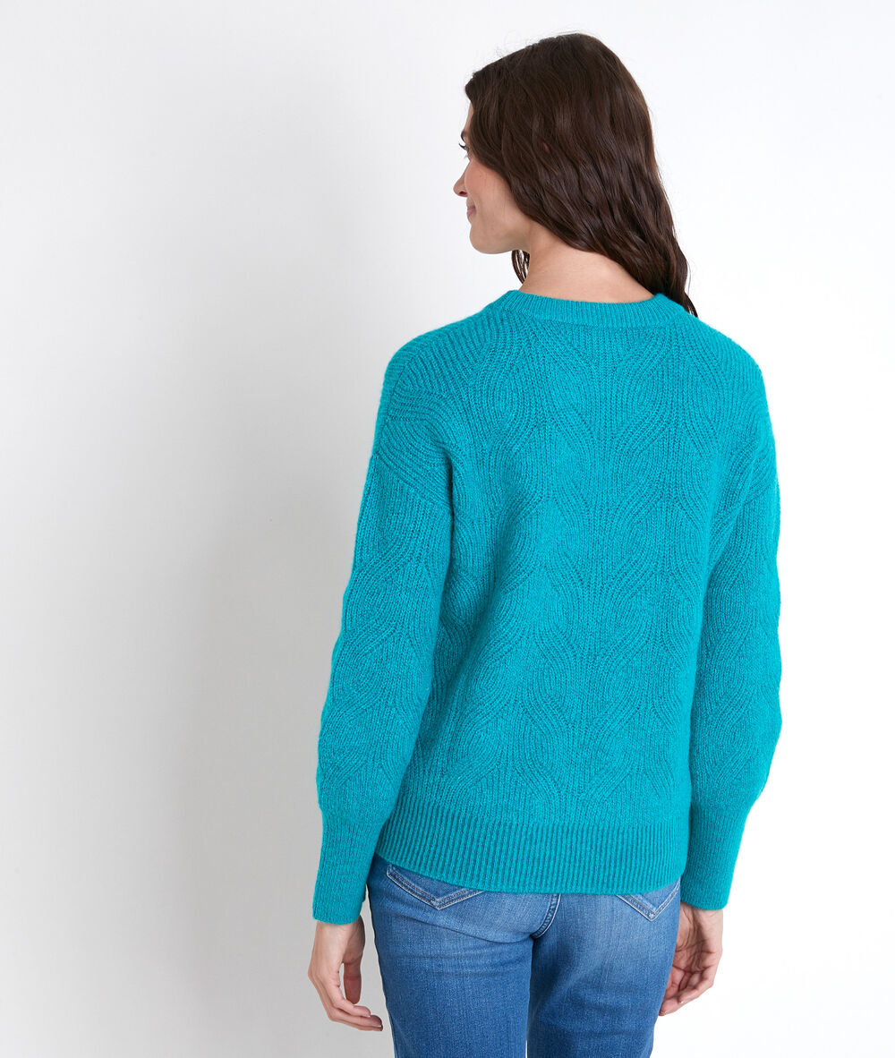 Aleka turquoise wool-blend jumper turquoise.