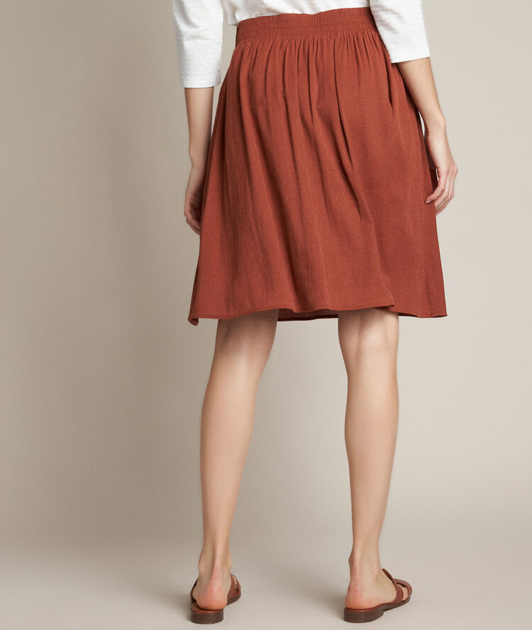 Bisou shimmering pleated skirt cinnamon.