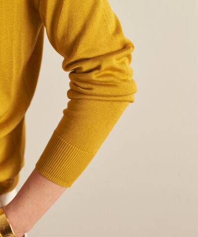 BETTINA yellow viscose jumper PhotoZ | 1-2-3