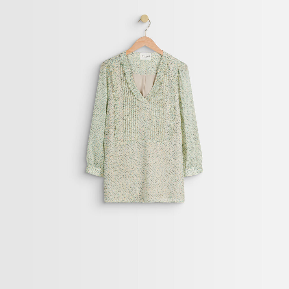 Jelie printed blouse celadon.