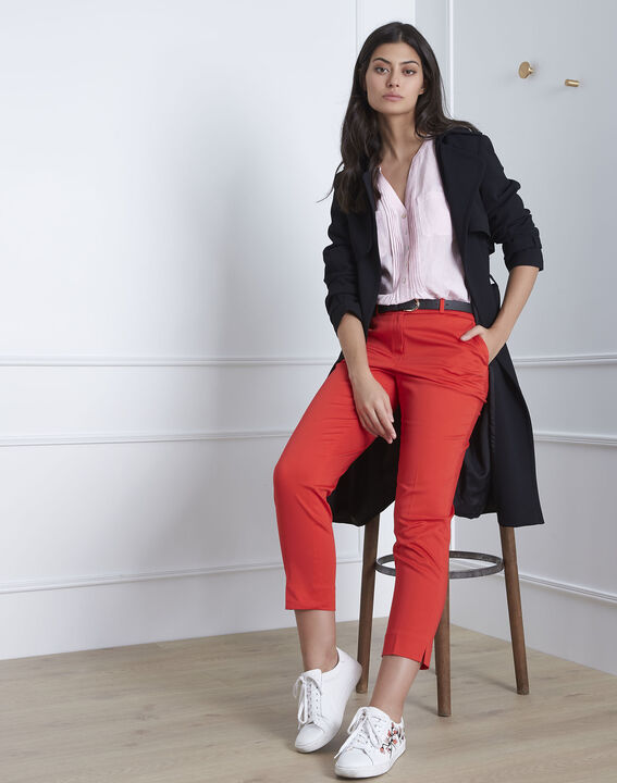Rubis coral cigarette trousers | 1-2-3 Rubis coral cigarette trousers PhotoZ | 1-2-3