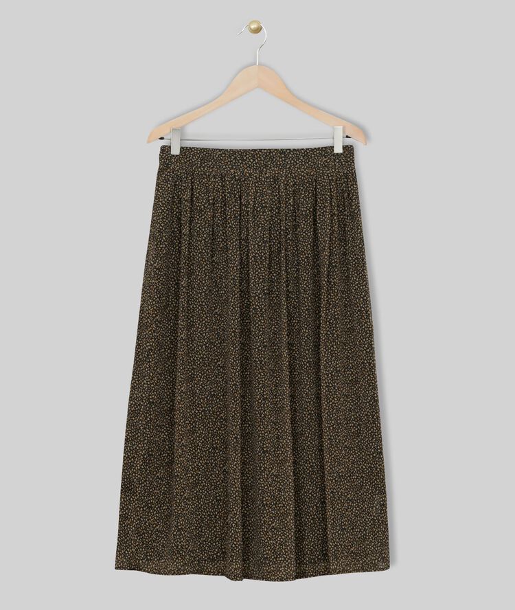 Belle long animal print skirt black.