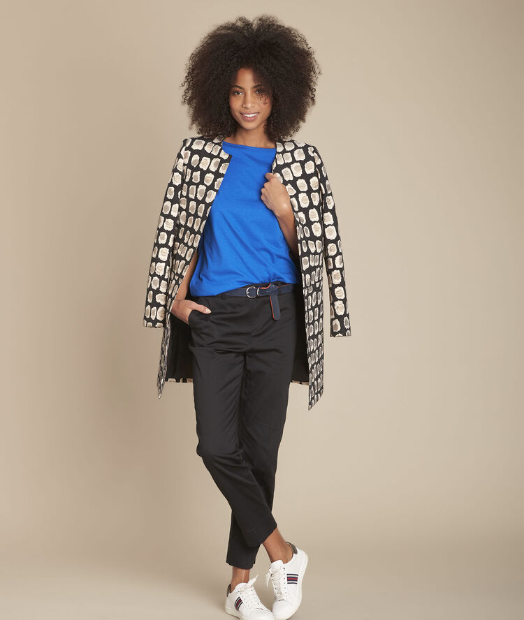 Calvi blue boat neck t-shirt blue.