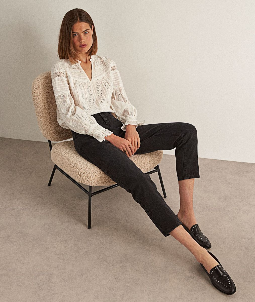 TEVI ecru linen blouse | 1-2-3 TEVI ecru linen blouse PhotoZ | 1-2-3
