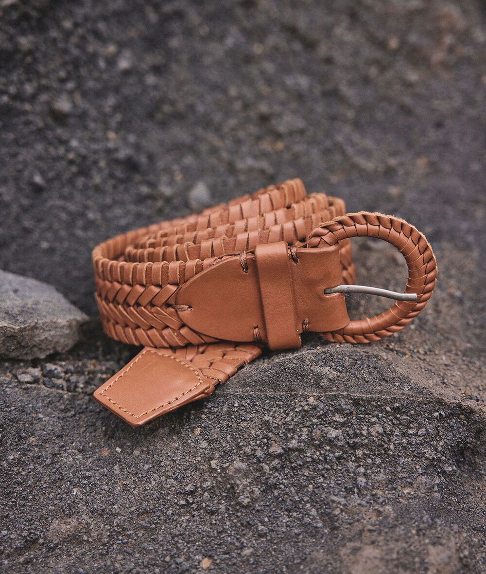 Bella Camel Braided Leather Belt PhotoZ | 1-2-3