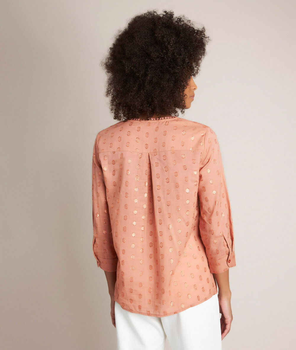 Elma pink lurex blouse pale pink.