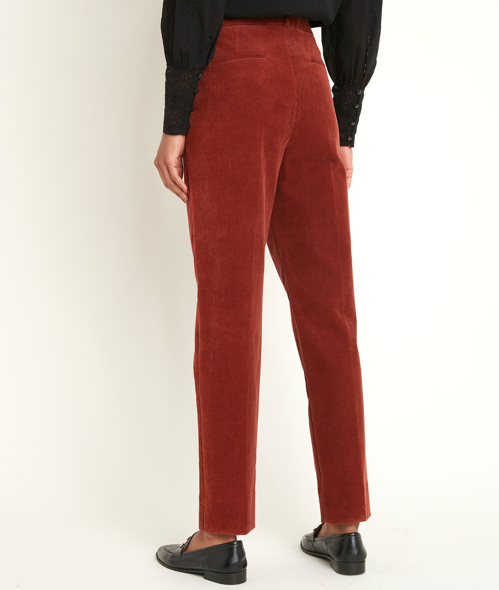 Isaure velvet cigarette trousers cannelle.