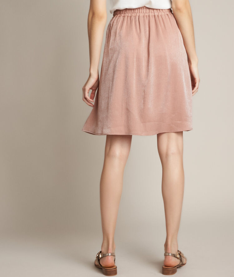 Bisou shimmering pleated skirt blotting paper.