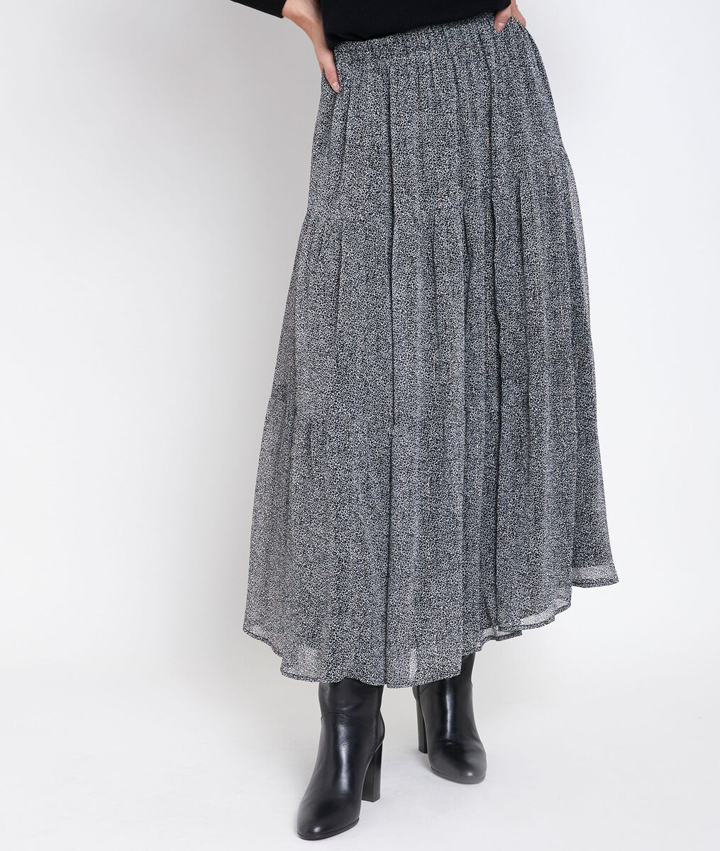 Ginko speckled print maxi skirt | 1-2-3 Ginko speckled print maxi skirt PhotoZ | 1-2-3