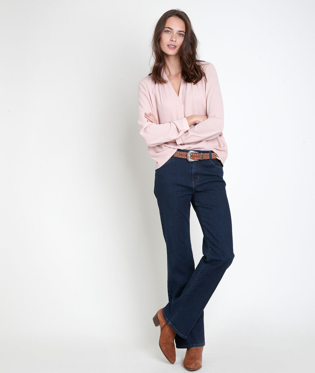 Davina pink two-fabric blouse | 1-2-3 Davina pink two-fabric blouse PhotoZ | 1-2-3