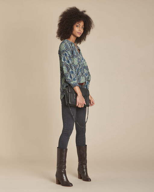 Marlene navy floral print blouse (2) - Maison 123