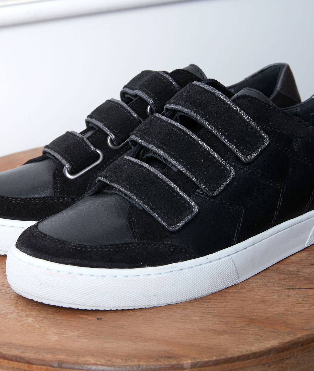 Gala black velcro trainers noir.