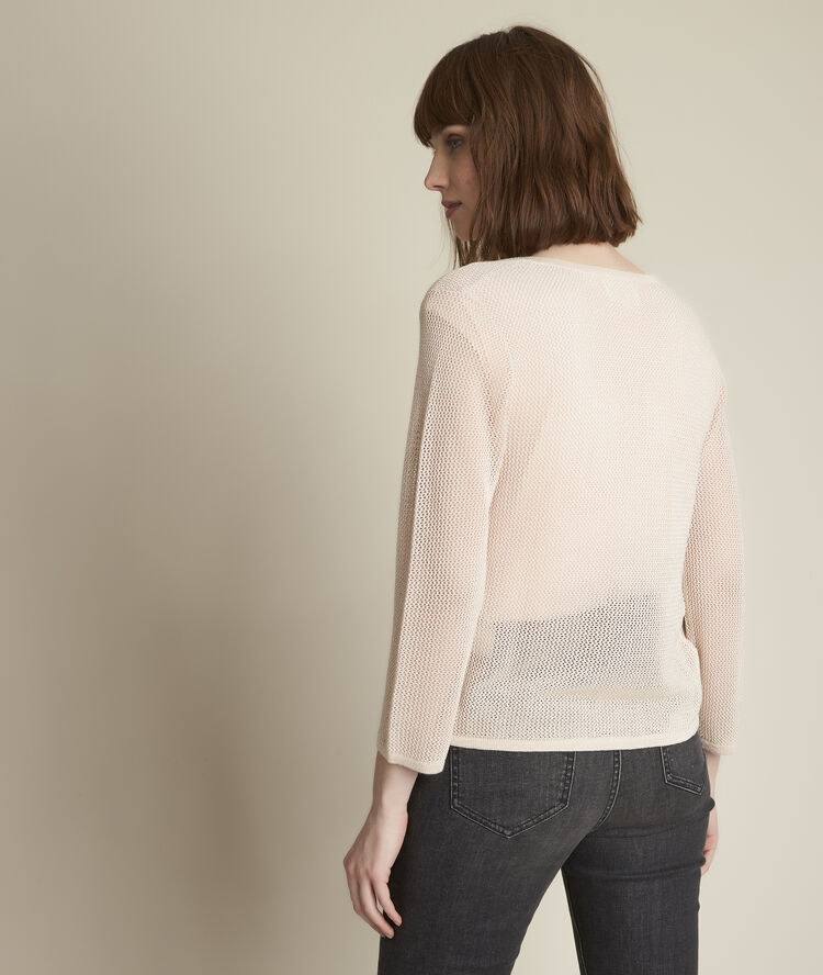 Noisette nude openwork cardigan nude.