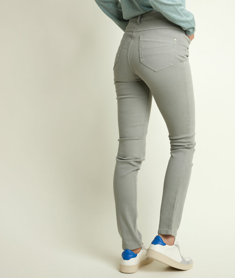 Suzy, the iconic slim-fit celadon jeans.