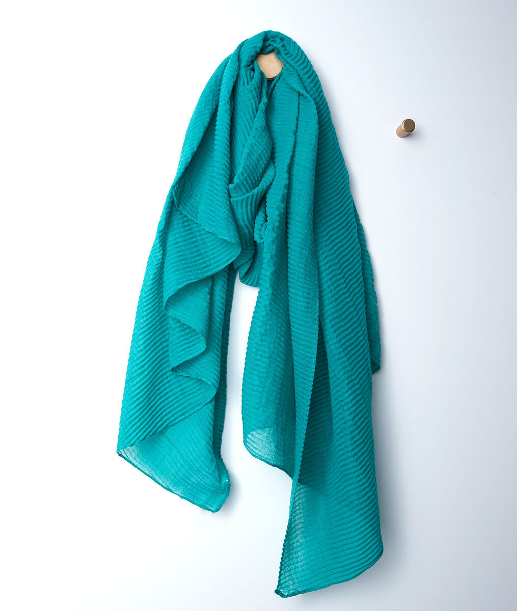 Barry jade pleated scarf | 1-2-3 Barry jade pleated scarf PhotoZ | 1-2-3