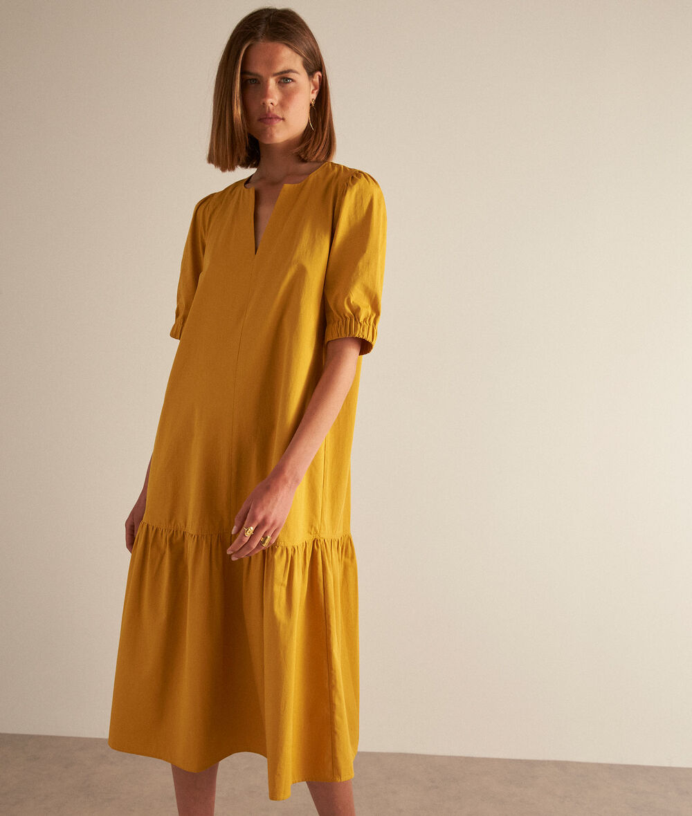 HISILDA yellow cotton maxi dress  PhotoZ | 1-2-3