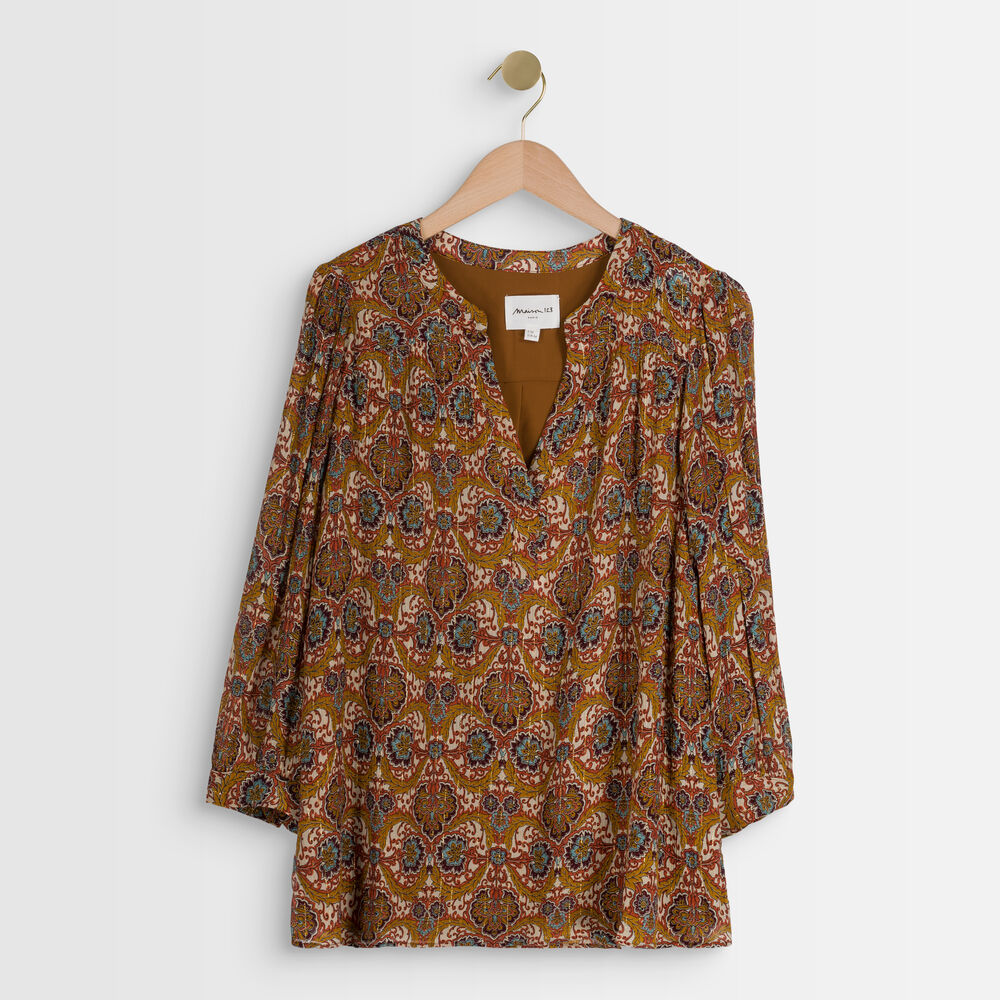 Elsa printed blouse beige.