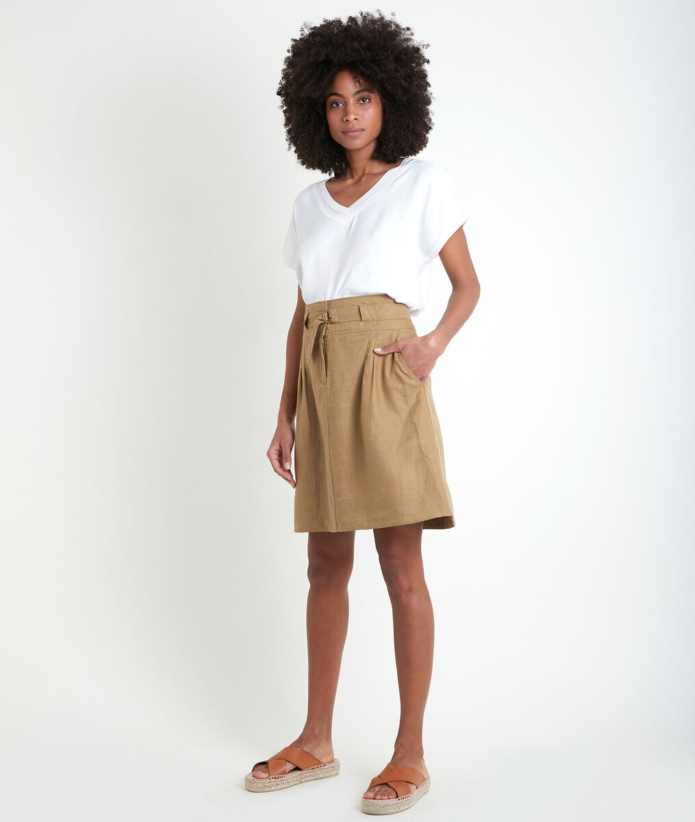Wicky ecru two-fabric T-shirt | 1-2-3 Wicky ecru two-fabric T-shirt PhotoZ | 1-2-3