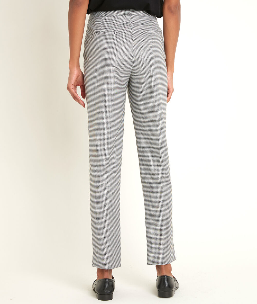 Lara cigarette trousers with houndstooth pattern noir/blanc.