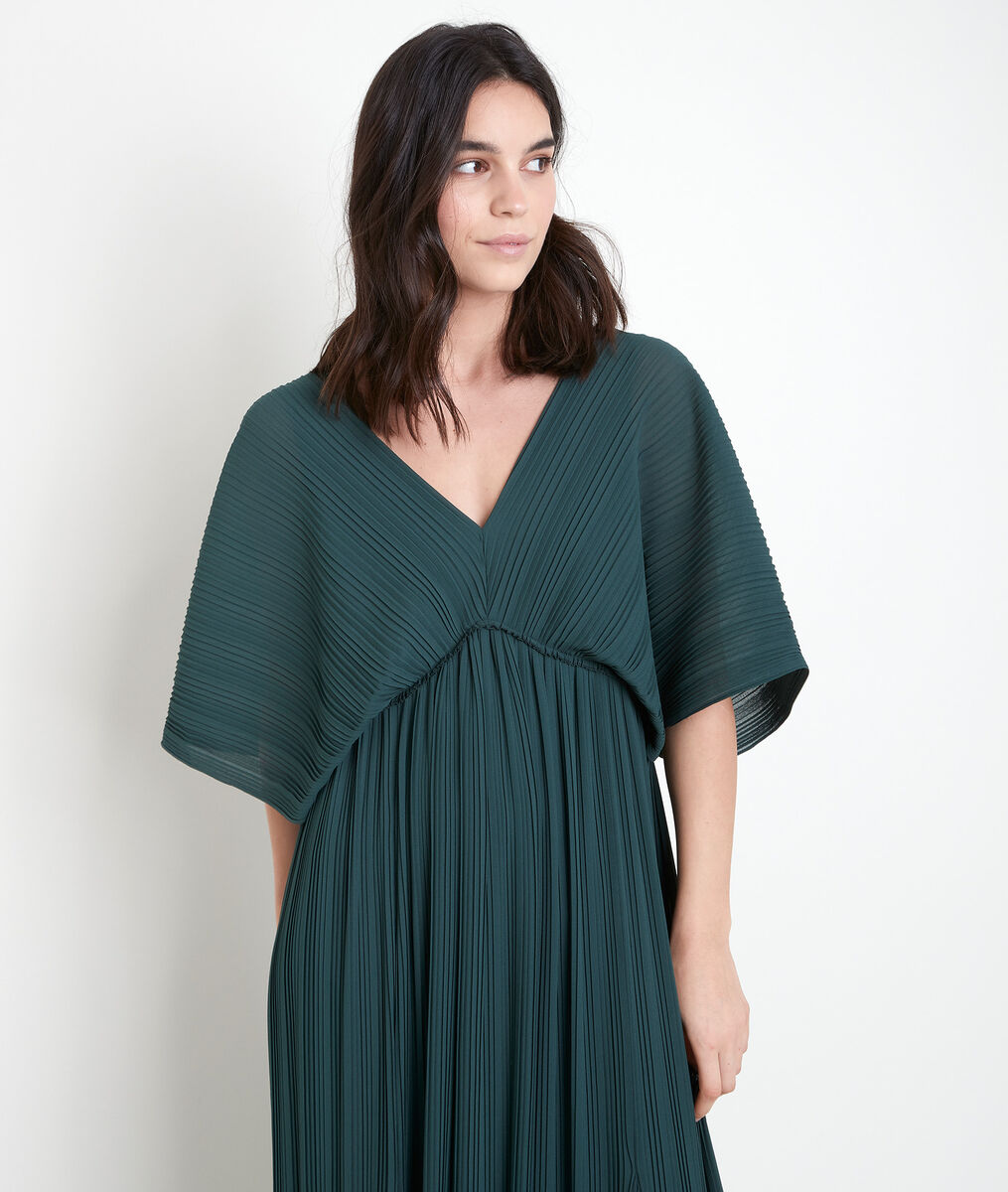 MARION pleated maxi dress with cypress design | 1-2-3 MARION pleated maxi dress with cypress design PhotoZ | 1-2-3