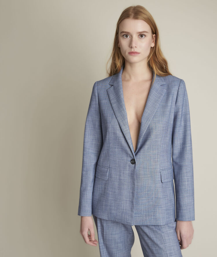 Leila tailored jacket navy blue.