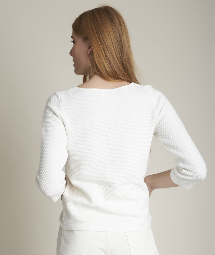 Delta ecru-coloured boatneck jumper ecru.