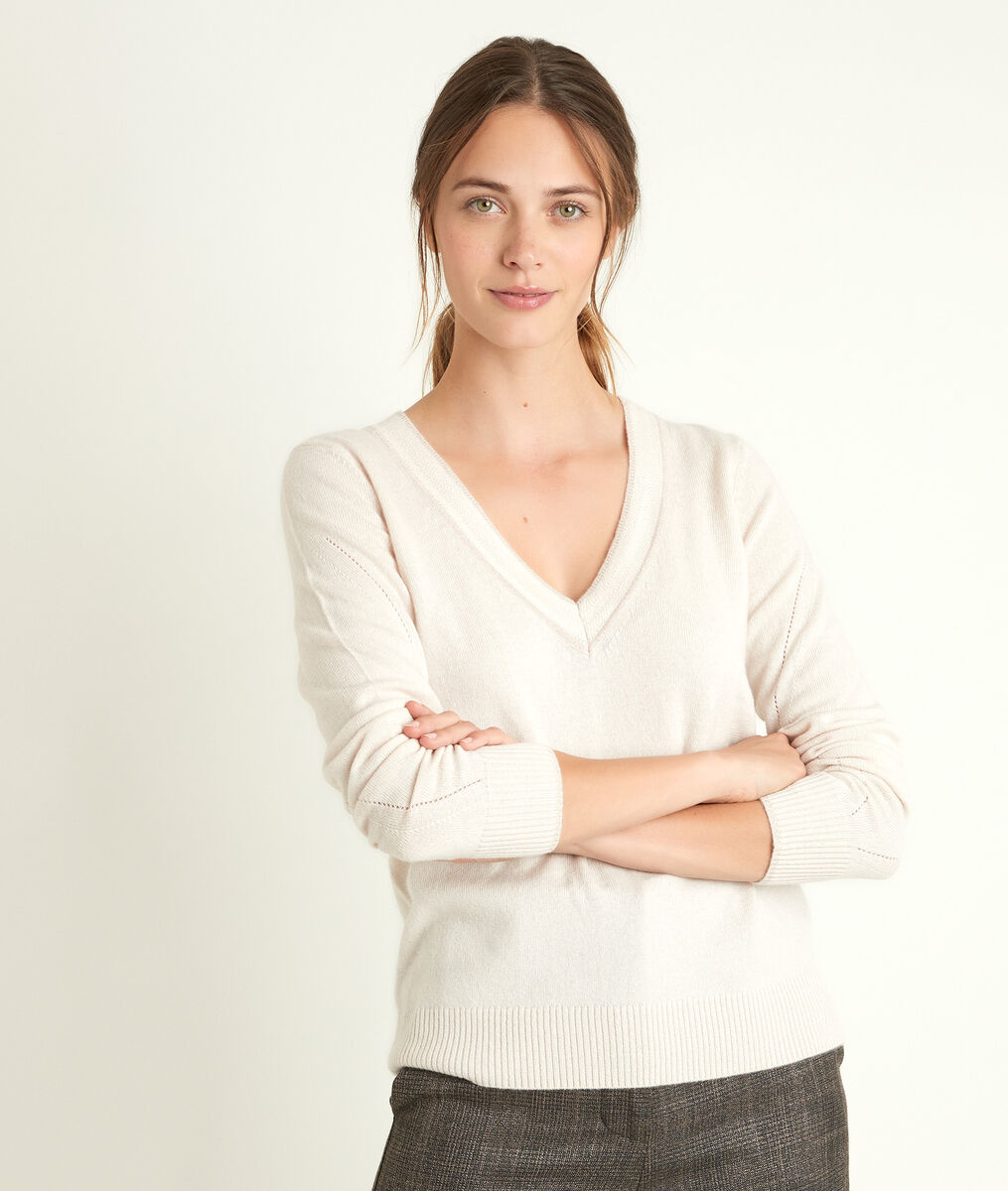 Rozane wool and cashmere pullover in blotting paper hue | 1-2-3 Rozane wool and cashmere pullover in blotting paper hue PhotoZ | 1-2-3