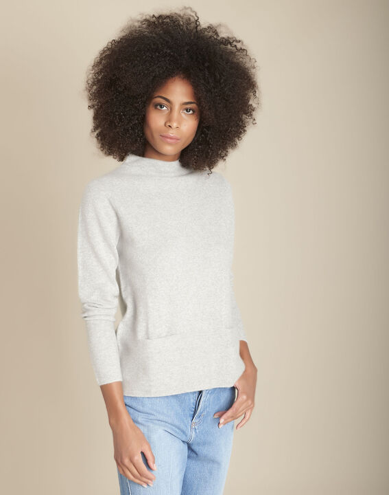 Flocon Pearl Grey Cashmere Pullover