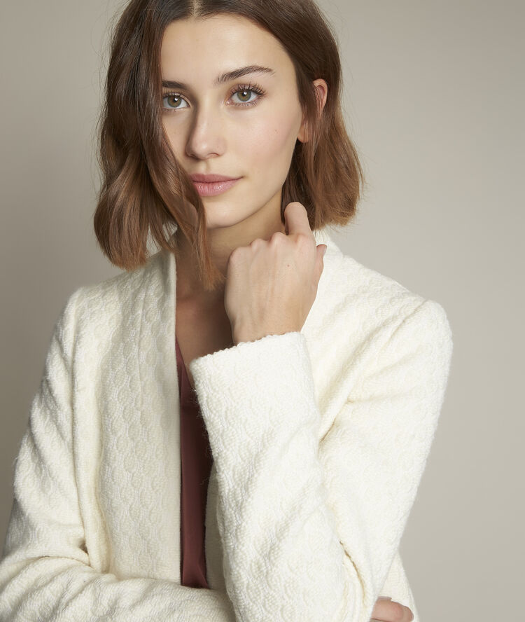 Dame long jacket ecru.