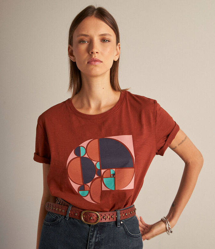 Farniente brick organic cotton T-shirt