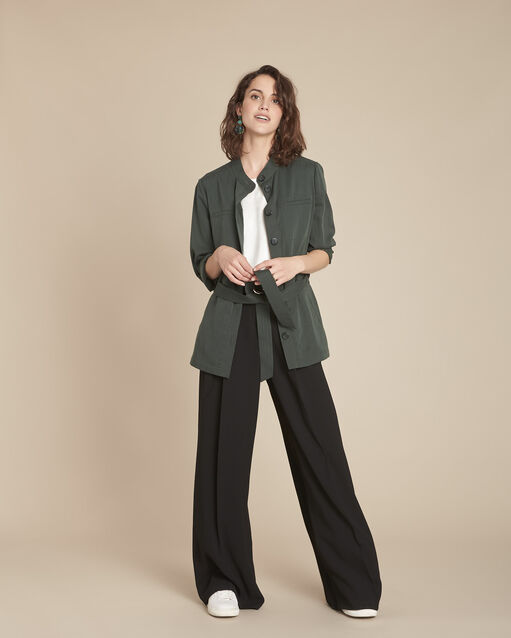 Mayssa ecru dual-fabric top with satin front (2) - Maison 123