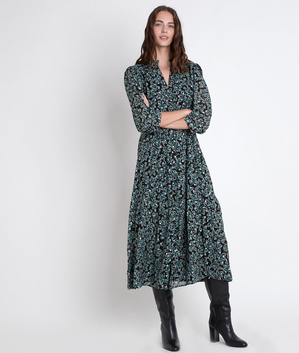 CAROLA maxi dress with cypress print | 1-2-3 CAROLA maxi dress with cypress print PhotoZ | 1-2-3