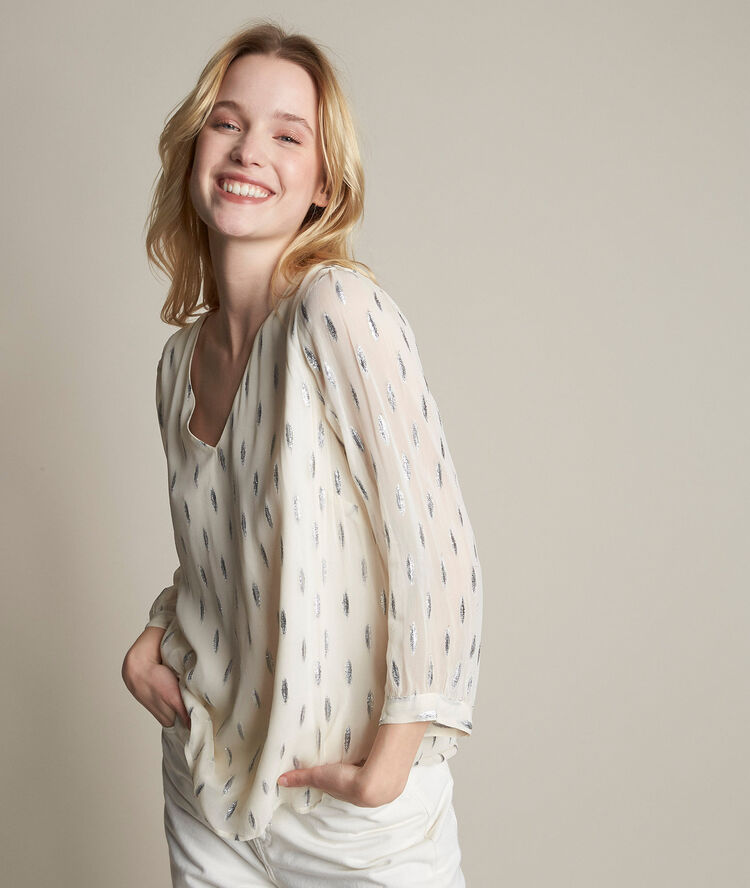 Eliane printed lurex blouse string.