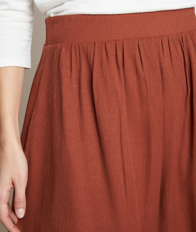 Bisou shimmering pleated skirt cinnamon.