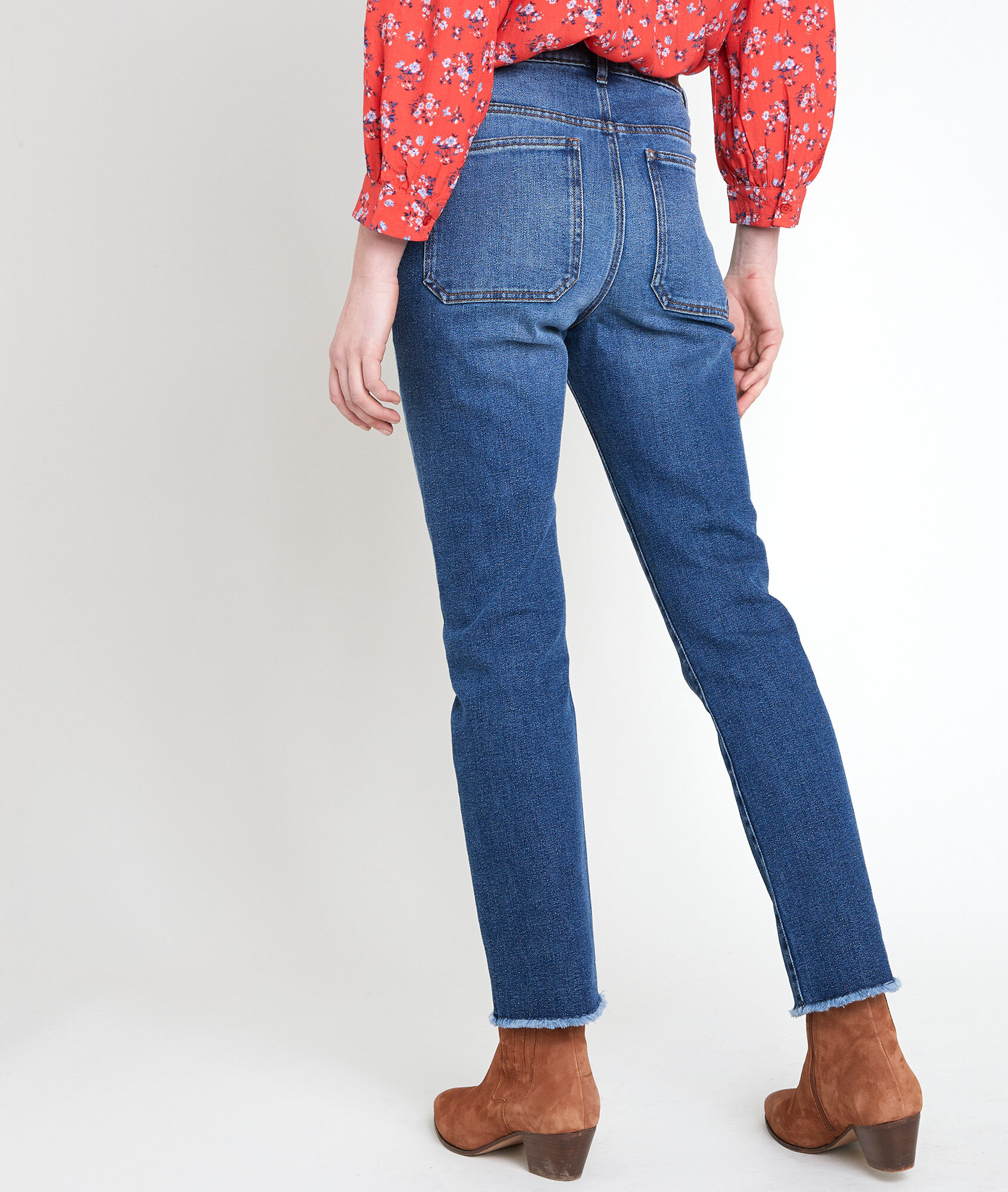 raw cut jeans