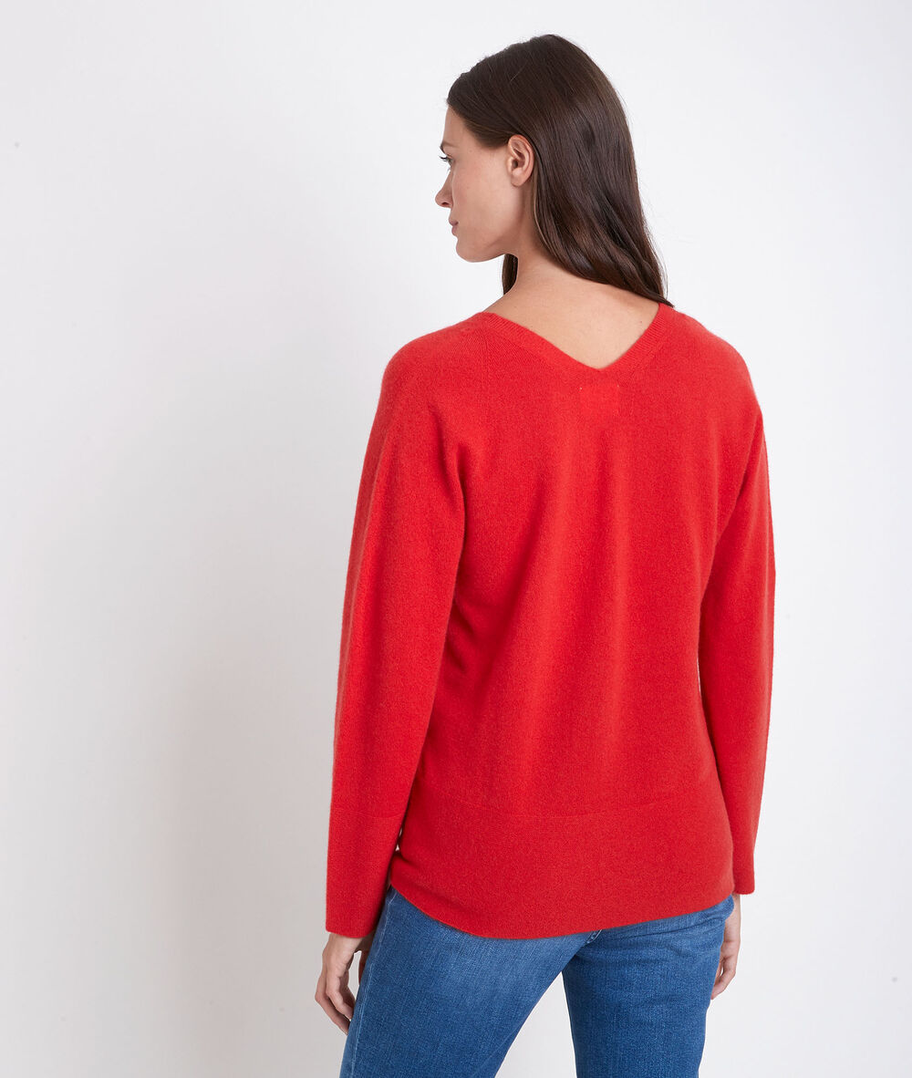 Ralph orange cashmere pullover geranium.