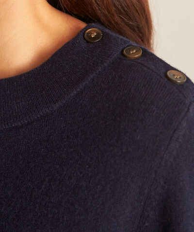 Bixente navy responsible wool and cashmere jumper PhotoZ | 1-2-3